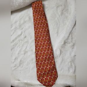 Battistoni Mens Sea Horse 100% Silk Tie Made  in Italy